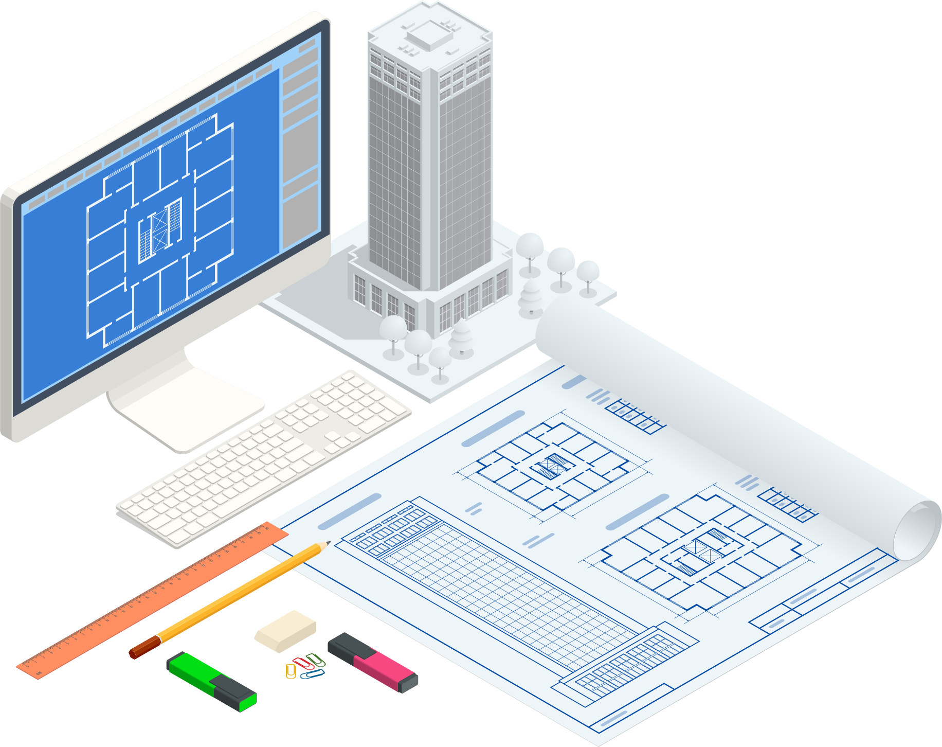 plan batiment existant